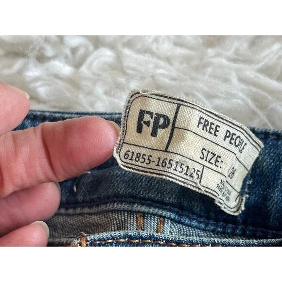 We the Free People Size 26 High Rise Skinny Jeans Button Fly - Picture 8 of 11